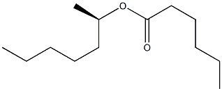 (-)-ヘキサン酸(R)-1-メチルヘキシル 化学構造式