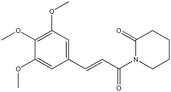 1-[3-(3,4,5-Trimethoxyphenyl)propenoyl]piperidin-2-one 结构式