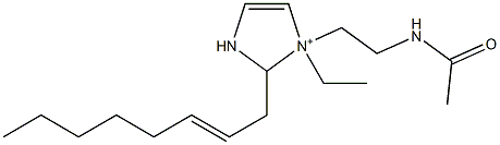 1-[2-(Acetylamino)ethyl]-1-ethyl-2-(2-octenyl)-4-imidazoline-1-ium Struktur