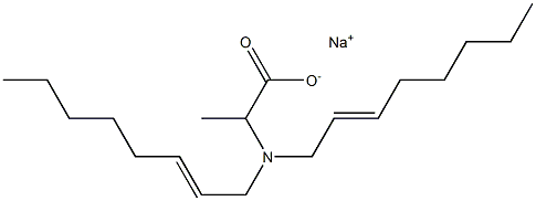 2-[Di(2-octenyl)amino]propanoic acid sodium salt Structure