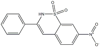 3-Phenyl-7-nitro-2H-1,2-benzothiazine 1,1-dioxide Struktur