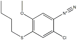 4-(Butylthio)-2-chloro-5-methoxybenzenediazonium Struktur