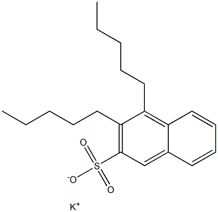 3,4-Dipentyl-2-naphthalenesulfonic acid potassium salt,,结构式