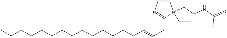 1-[2-(Acetylamino)ethyl]-1-ethyl-2-(2-heptadecenyl)-2-imidazoline-1-ium Struktur