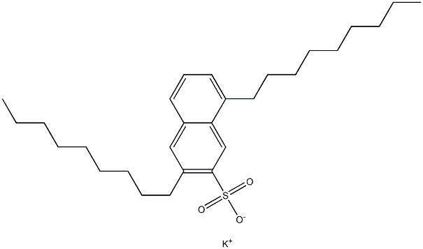 3,8-Dinonyl-2-naphthalenesulfonic acid potassium salt Structure
