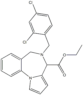 5-(2,4-Dichlorobenzyl)-5,6-dihydro-4H-pyrrolo[1,2-a][1,4]benzodiazepine-4-carboxylic acid ethyl ester|