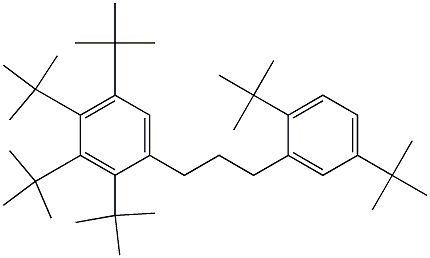 1-(2,3,4,5-Tetra-tert-butylphenyl)-3-(2,5-di-tert-butylphenyl)propane 结构式