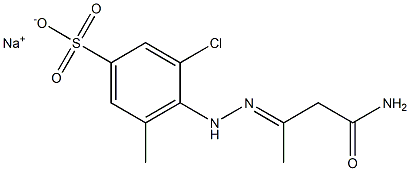  4-[N'-(2-Carbamoyl-1-methylethylidene)hydrazino]-3-chloro-5-methylbenzenesulfonic acid sodium salt