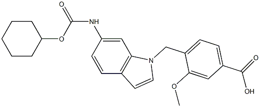 4-[6-(Cyclohexyloxycarbonylamino)-1H-indol-1-ylmethyl]-3-methoxybenzoic acid