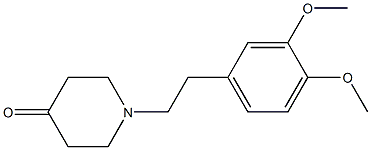 1-(3,4-ジメトキシフェネチル)ピペリジン-4-オン 化学構造式