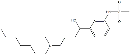  4-(N-Ethylheptylamino)-1-(3-methylsulfonylaminophenyl)-1-butanol