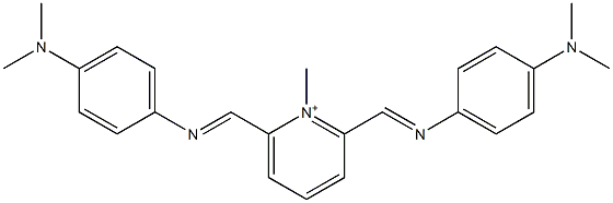 2,6-ビス[[4-(ジメチルアミノ)フェニル]イミノメチル]-1-メチルピリジニウム 化学構造式