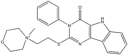 4-Methyl-4-[2-[[[3,4-dihydro-3-phenyl-4-oxo-5H-pyrimido[5,4-b]indol]-2-yl]thio]ethyl]morpholin-4-ium