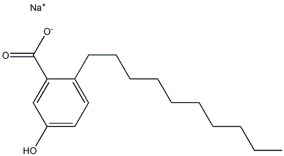 2-Decyl-5-hydroxybenzoic acid sodium salt Structure