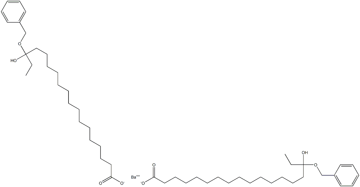 Bis(16-benzyloxy-16-hydroxystearic acid)barium salt 结构式