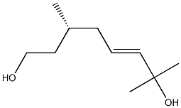 (3R)-3,7-Dimethyl-5-octene-1,7-diol Structure