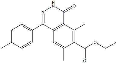 1-(4-Methylphenyl)-3,4-dihydro-4-oxo-5,7-dimethylphthalazine-6-carboxylic acid ethyl ester Struktur