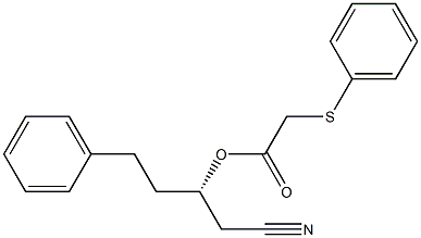 (Phenylthio)acetic acid (S)-1-(cyanomethyl)-3-phenylpropyl ester 结构式