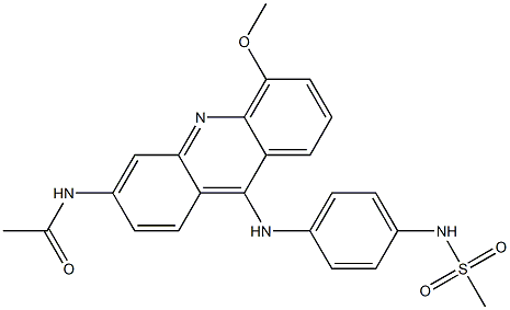 N-[4-[[3-(Acetylamino)-5-methoxyacridin-9-yl]amino]phenyl]methanesulfonamide 结构式