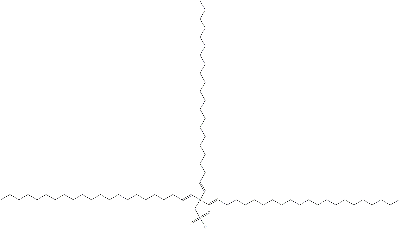 N,N-ジ(1-ドコセニル)-N-スルホナトメチル-1-ドコセン-1-アミニウム 化学構造式