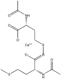 Bis[(R)-2-acetylamino-4-(methylthio)butyric acid]calcium salt,,结构式
