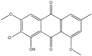 2-Chloro-1-hydroxy-3,8-dimethoxy-6-methylanthraquinone Structure