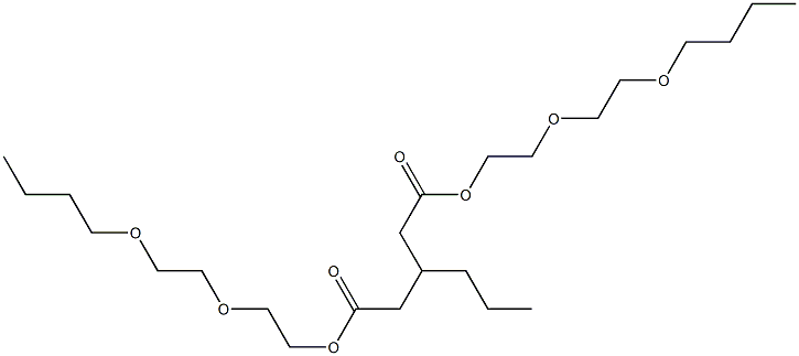 3-Propylglutaric acid bis[2-(2-butoxyethoxy)ethyl] ester Struktur