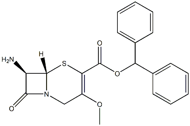 (7R)-7-Amino-3-methoxycepham-3-ene-4-carboxylic acid diphenylmethyl ester Structure