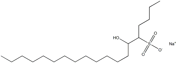 6-Hydroxynonadecane-5-sulfonic acid sodium salt,,结构式