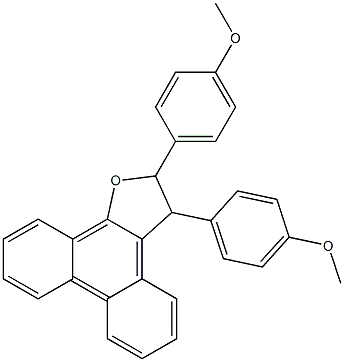 2,3-Bis(4-methoxyphenyl)-2,3-dihydrophenanthro[9,10-b]furan,,结构式