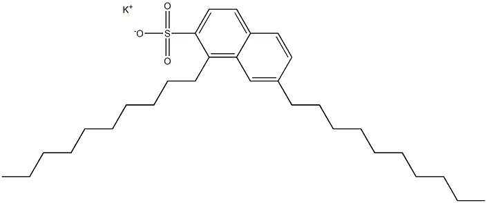 1,7-Didecyl-2-naphthalenesulfonic acid potassium salt 结构式