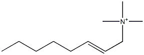 N,N,N-トリメチル-2-オクテン-1-アミニウム 化学構造式