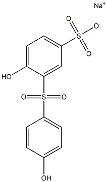 3-(4-Hydroxyphenylsulfonyl)-4-hydroxybenzenesulfonic acid sodium salt Struktur