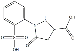 1-(2-スルホフェニル)-5-オキソ-3-ピラゾリジンカルボン酸 化学構造式