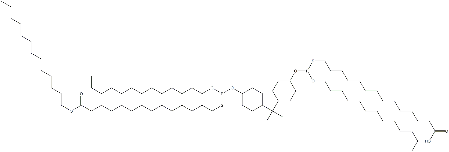 14,14'-[[Isopropylidenebis(4,1-cyclohexanediyloxy)]bis[(tridecyloxy)phosphinediylthio]]bis(tetradecanoic acid tridecyl) ester