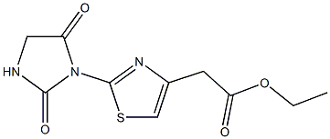 2-(2,5-ジオキソイミダゾリジン-1-イル)-4-チアゾール酢酸エチル 化学構造式