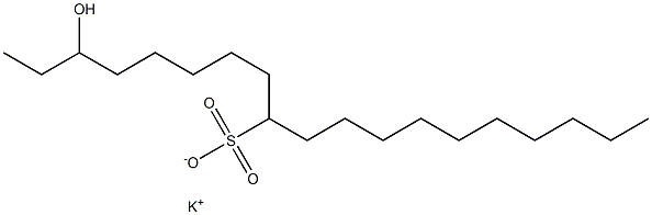 3-Hydroxynonadecane-9-sulfonic acid potassium salt Struktur