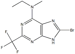 8-Bromo-6-(ethylmethylamino)-2-trifluoromethyl-9H-purine 结构式