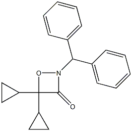 4,4-Dicyclopropyl-2-(diphenylmethyl)-1,2-oxazetidin-3-one,,结构式