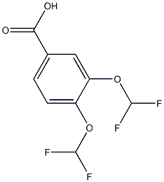 3,4-二(二氟甲氧基)-苯甲酸 结构式