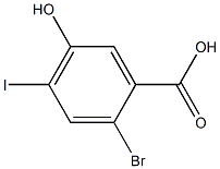 2-Bromo-5-hydroxy-4-iodo-benzoic acid Structure