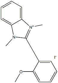 2-(2-甲氧基苯基)-1,3-二甲基-1H-苯并咪唑-3-碘化物, , 结构式