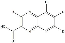 2-QUINOXALINECARBOXYLIC ACID-D4,,结构式