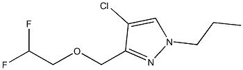 4-CHLORO-3-[(2,2-DIFLUOROETHOXY)METHYL]-1-PROPYL-1H-PYRAZOLE,1856050-93-5,结构式