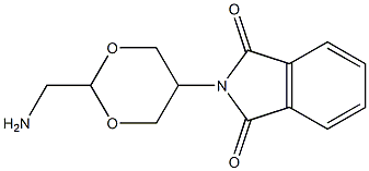 2-((2r,5r)-2-(aminomethyl)-1,3-dioxan-5-yl)isoindoline-1,3-dione 化学構造式