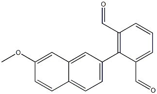 2-(7-Methoxy-2-naphthalenyl)-1,3-benzenedicarboxaldehyde Structure