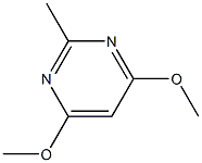 2-methyl-4,6-dimethoxypyrimidine 化学構造式