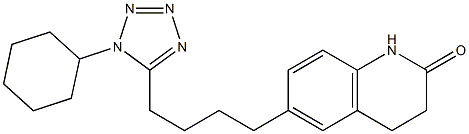 6-[4-(1-环己基-1H-四氮唑-5-基)丁基]3,4-二氢喹啉-2-(1H)-酮 结构式