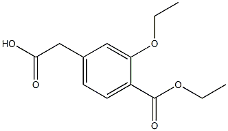 4-乙氧羰酰基-3-乙氧基苯乙酸, , 结构式