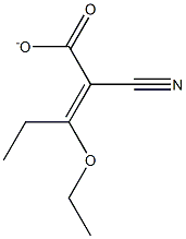乙氧基亚甲基氰乙酸乙酯,,结构式